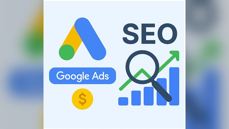 Google Ads vs SEO comparison showing paid advertising and organic search strategies to improve website traffic and online presence.