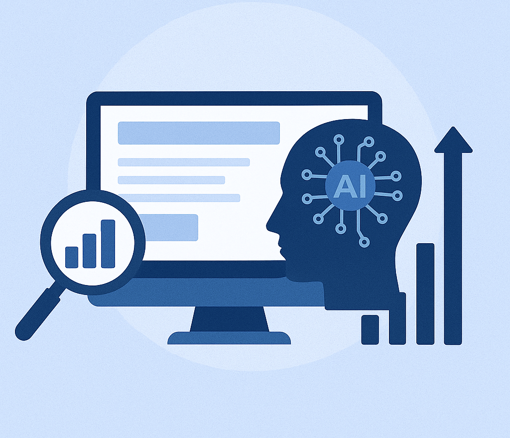Generative AI SEO using AI-powered tools for content optimization, keyword research, and improved website search rankings.